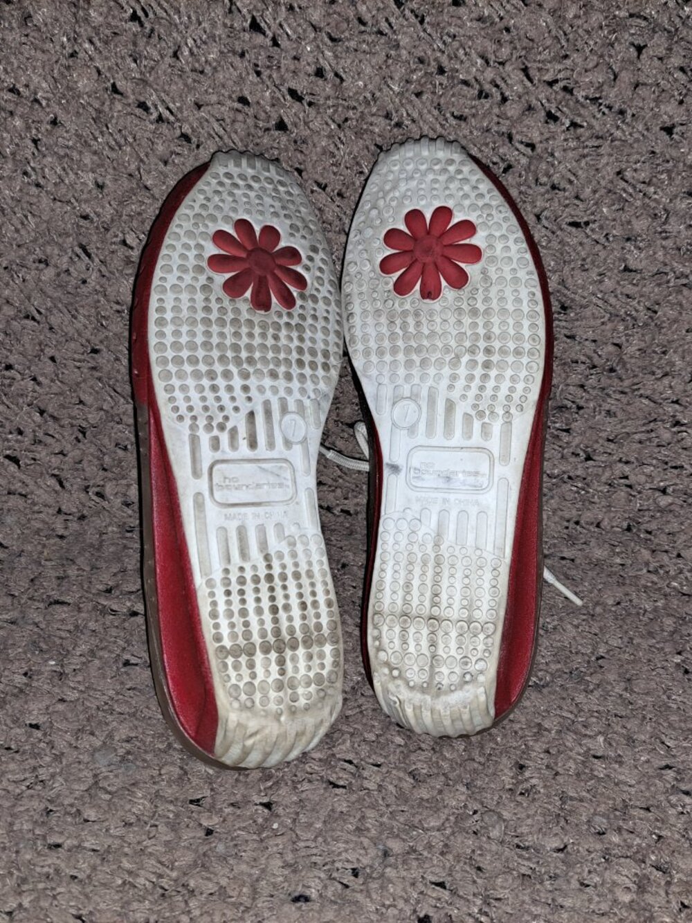 Vintage Y2K NO BOUNDARIES-Tynan Jelly Sneakers-Clear & Red-SZ 7-Excellent - Picture 8 of 8